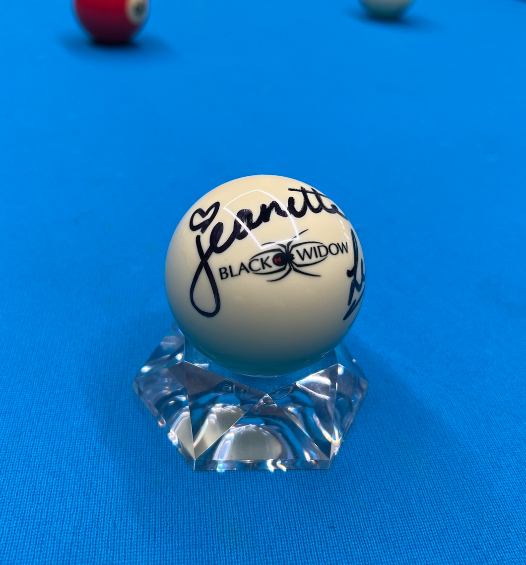 Black Widow Autographed Cue Ball